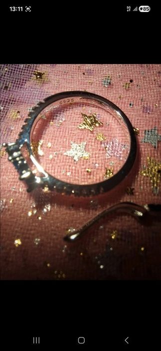 Conjunto colorido prateado