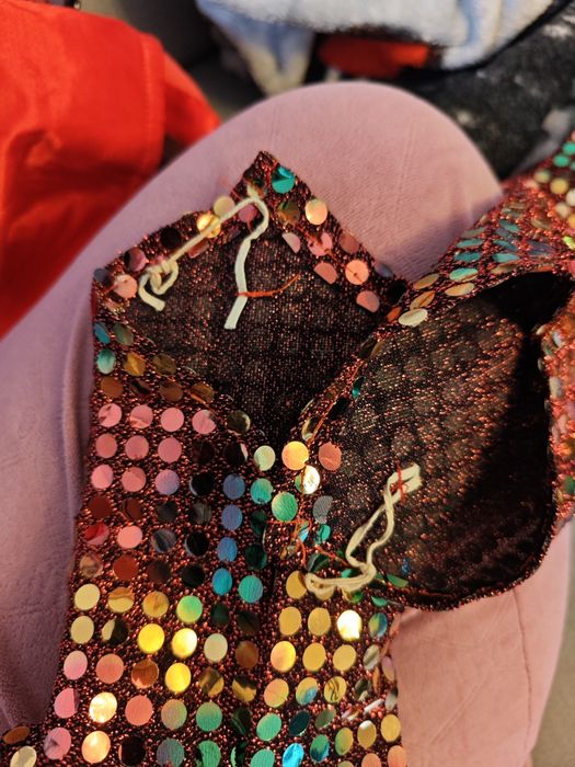 Strój do tańca brzucha cekiny samba dancewear czerwony spodnie jazz la