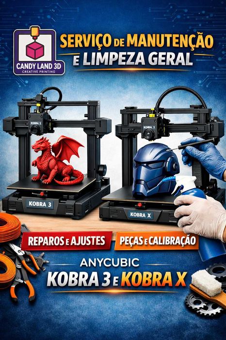 Manutenção Impressora 3D - Anycubic Kobra 3 e Kobra X