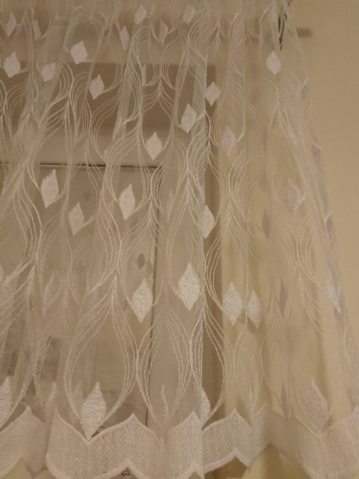 Firany kuchenne, białe