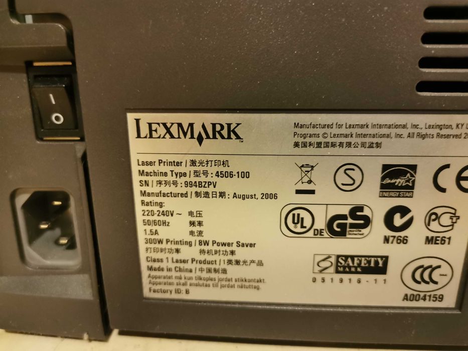 Drukarka Lexmark  typ 4606 - 100 również inne drukarki