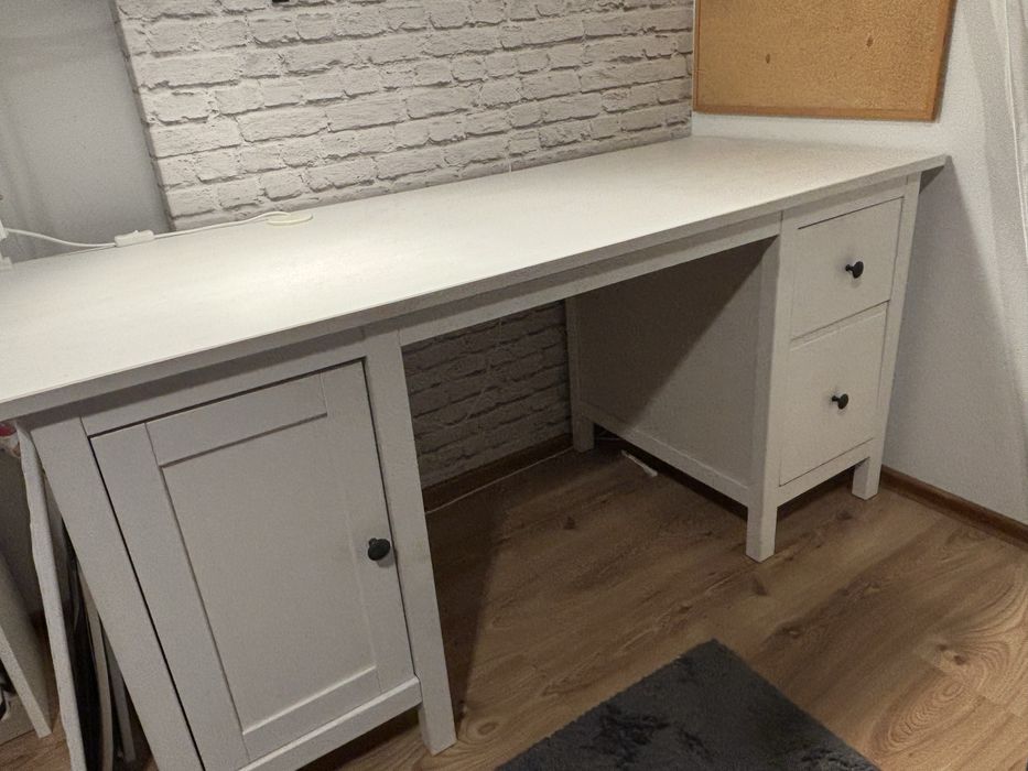 Biórko drewniane ikea białe