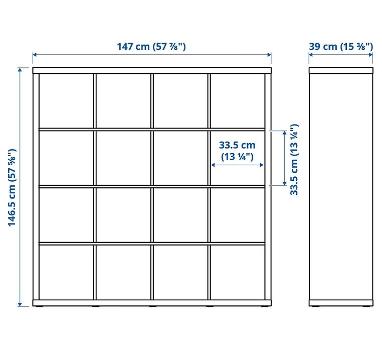 Regał IKEA kallax 4x4 ciemny /dostawa