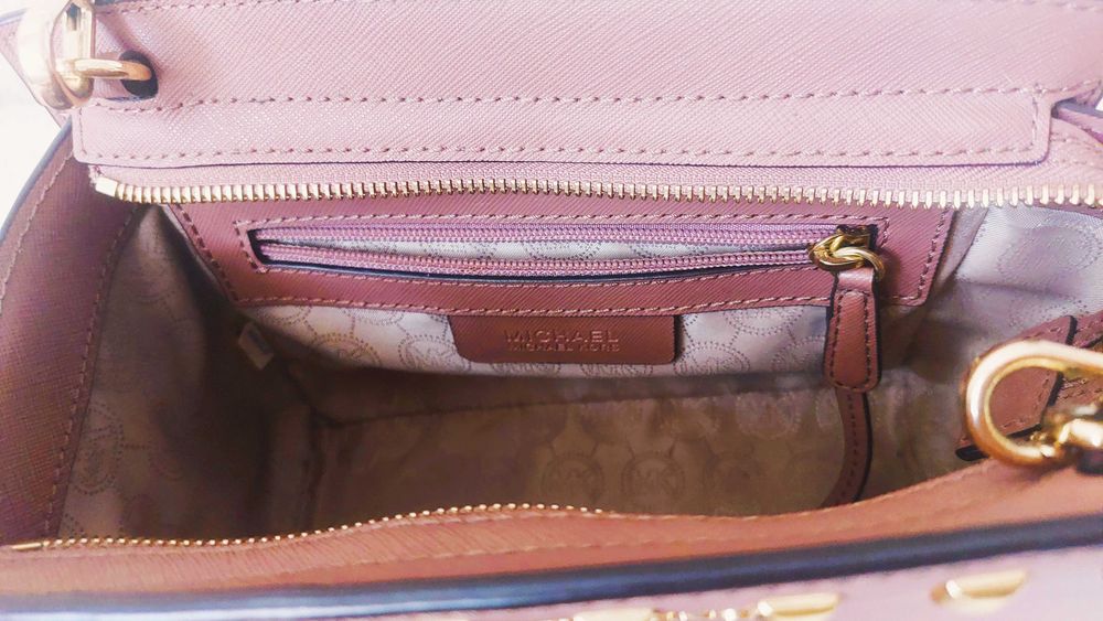 Michael Kors "Selma" Medium Dusty Pink torba listonoszka jak nowa!