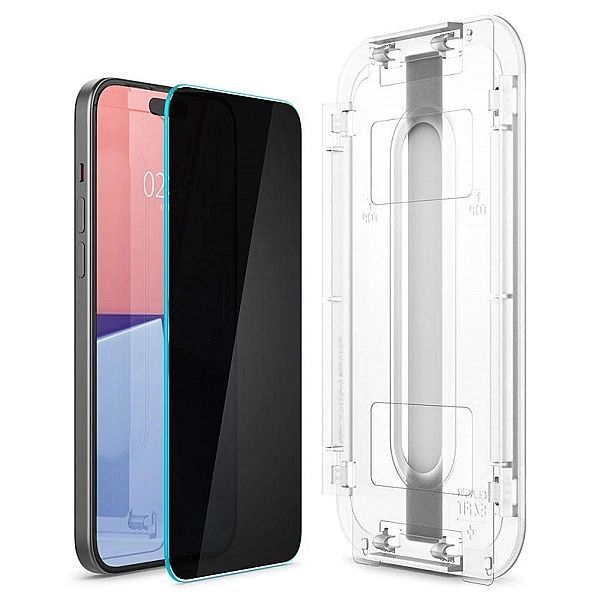 Szkło hartowane Spigen Glas.tR Ez Fit Privacy na iPhone 15 Plus