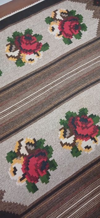 Шерстяной ковер ручной работы 1,6х2,7м. Винтаж!