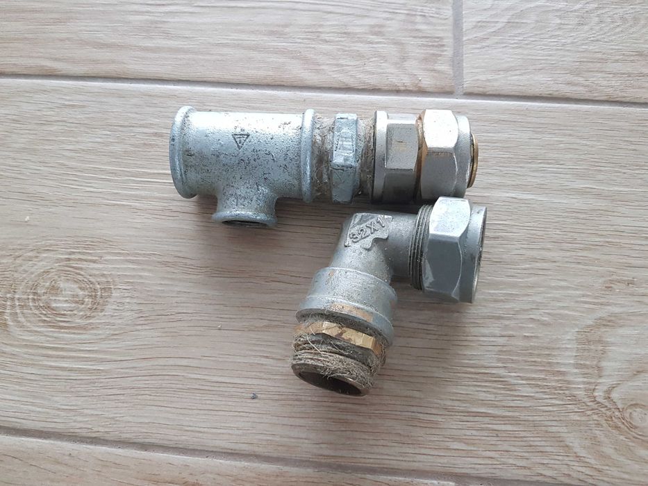 Kolano PEX, nypel mosiężny, kolano PP 32, kolano miedziane