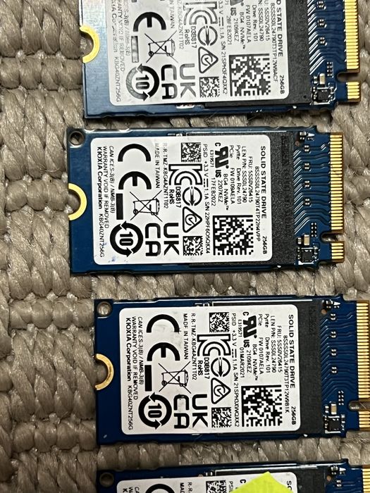 Ssd NVMe 256Gb формат 20/42