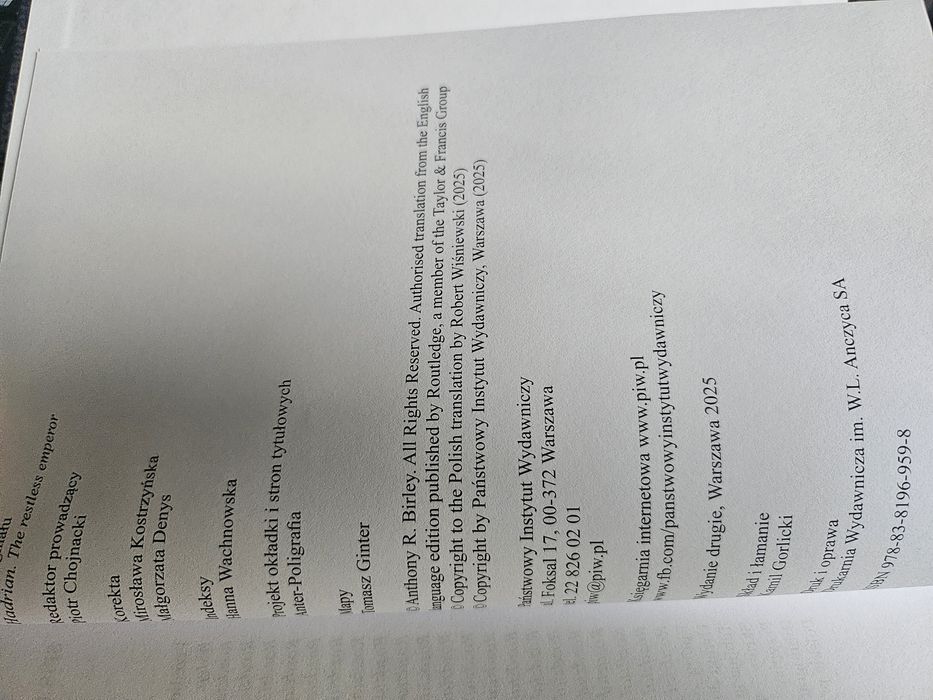 Hadrian Cesarz Anthony R. Birley