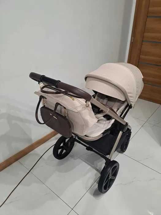 Venicci upline Stone beige + Avionaut pixel pro 2.0 baza Nowy kosz ,daszek ,pałąk