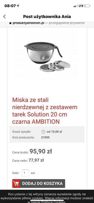 Miska Garnek Ambition nowe