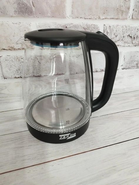 Потужний чайник 2200 Вт! Скляний електрочайник ZP-991 Чайник електро