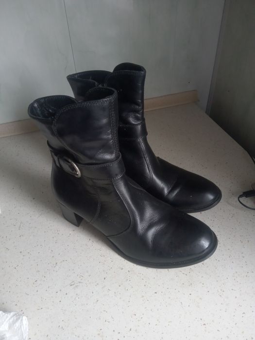 Buty botki coffy Nero czarny Kozaki zimowe 39 wkładki 24,5 cm