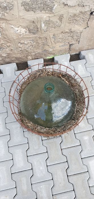Szklany Gąsior na wino, butla na wino 35-40l