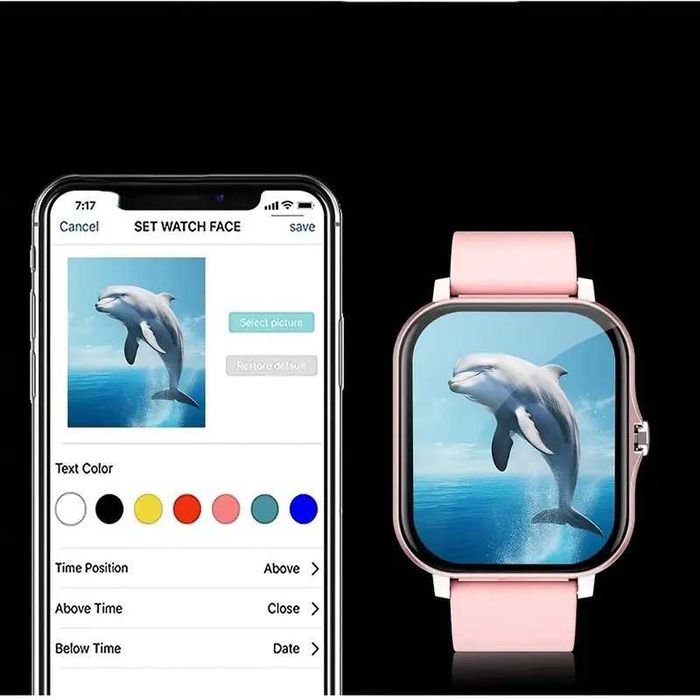 Смарт-годинник у стильному рожевому кольорі, Pink — новий!