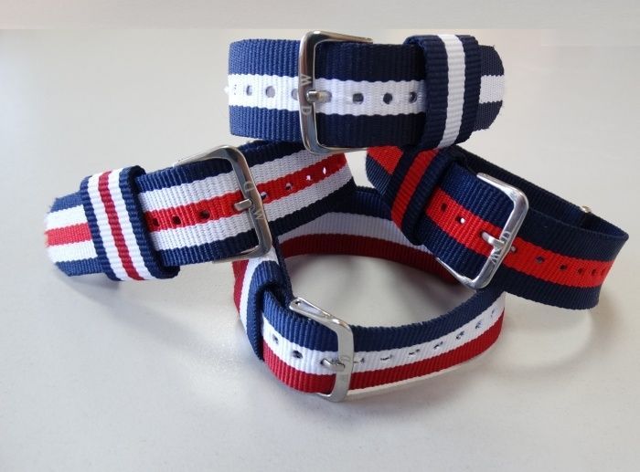 Pasek nato nylon 20mm Daniel Wellington srebrna klamra WD