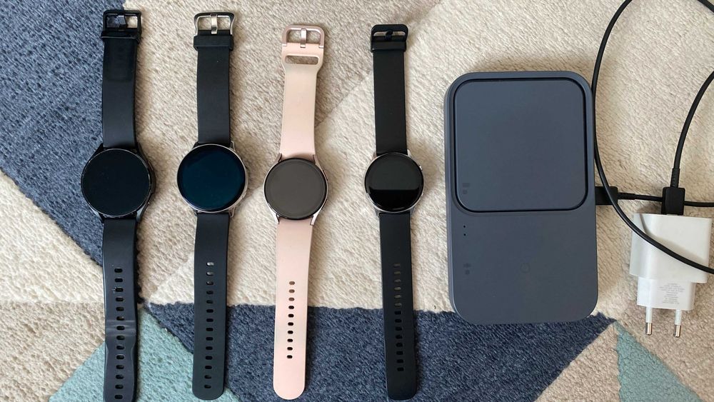 Zestaw 4× Samsung Galaxy Watch + EP‑P5400 + gratisy Amazfit/Polar – cały zestaw