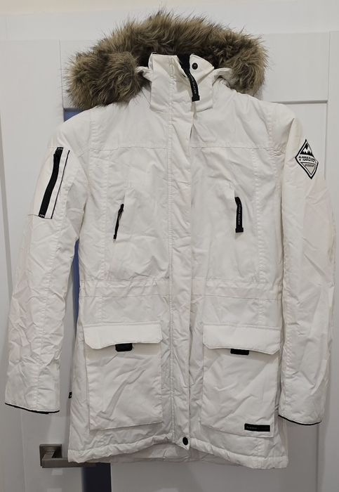 Kurtka damska z kapturem biała roz XS