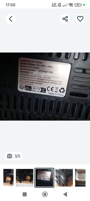 Airftyer frytkownica 9L.