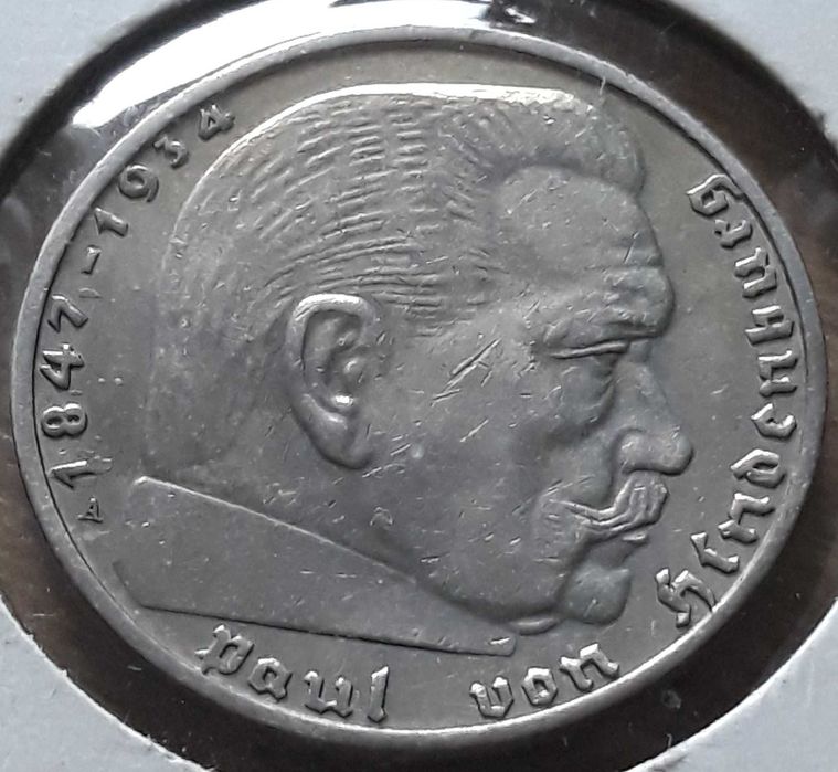 2 Marki Niemcy Paul von Hindenburg 1938 r.- nr. 1 - men. "A"