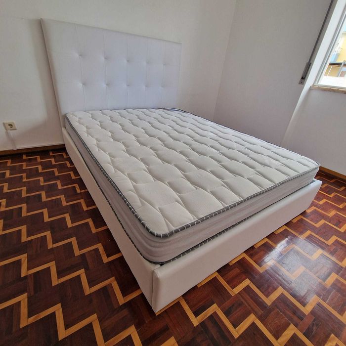 Camas de Casal Estofadas de Luxo 199€ Disp. em Várias Cores! 190x140m!