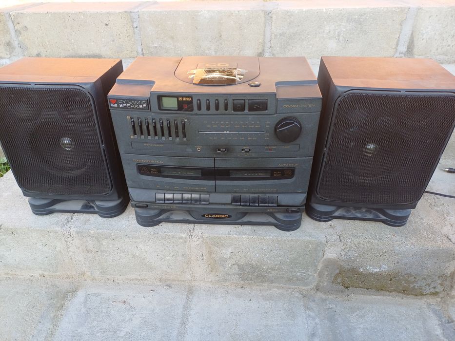 Zestaw staroci mix m.in. Wieża Classic +2x głośnik lata 90te