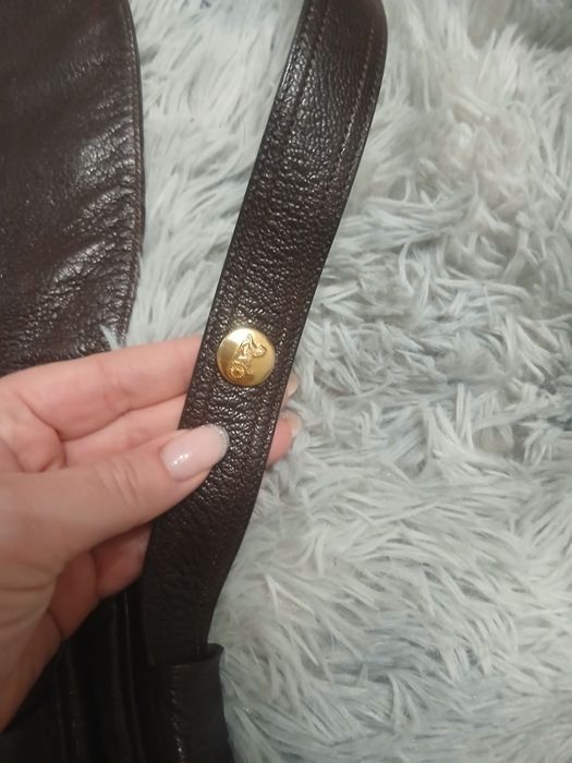 Celine leather Shoulter bag brown