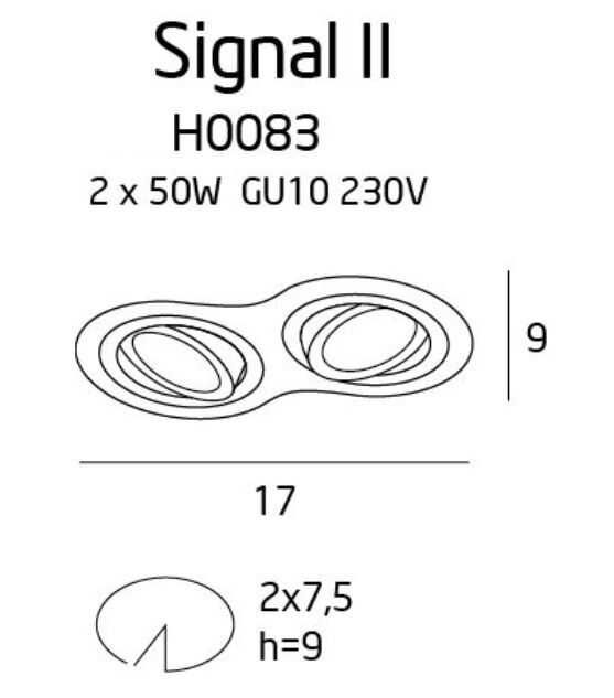 Oprawa halogenowa MAXLIGHT SIGNAL II H0083 BIAŁY