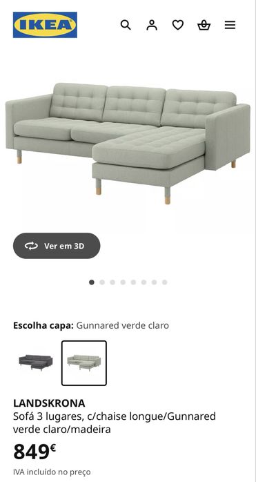 LANDSKRONA Sofá 3 lugares (Ikea)