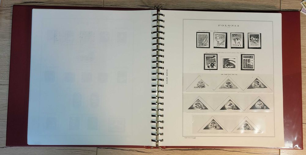 Klaser, album z futerałem na znaczki Polska 1918-65, białe karty.