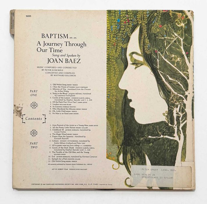LP Joan Baez – Baptism. Gatefold. VG+