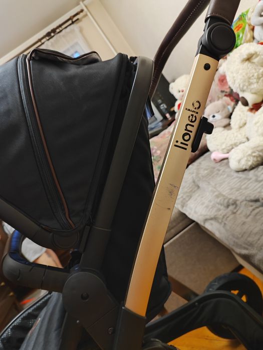 Коляска 3 в 1 Lionelo AMBER BLACK ONYX