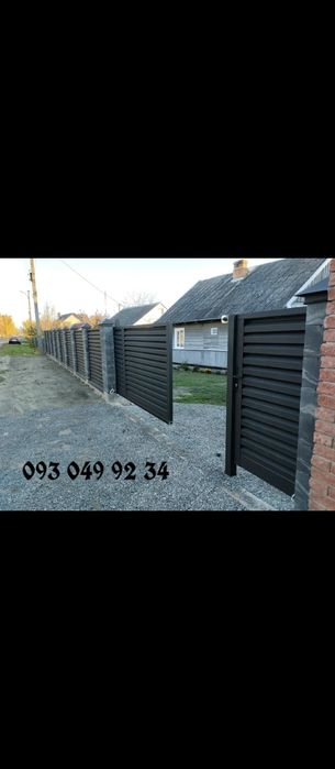 Ворота паркан забор ворота гармошка під ключ жалюзі ранчо Турійськ