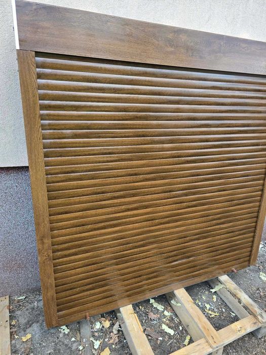 Okno 145 x 143cm Drutex  ORZECH z roletą i parapetem