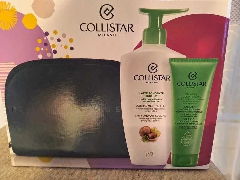 Collistar Sublime melting Milk 400 ml shower cream 100 ml, kosmetyczka