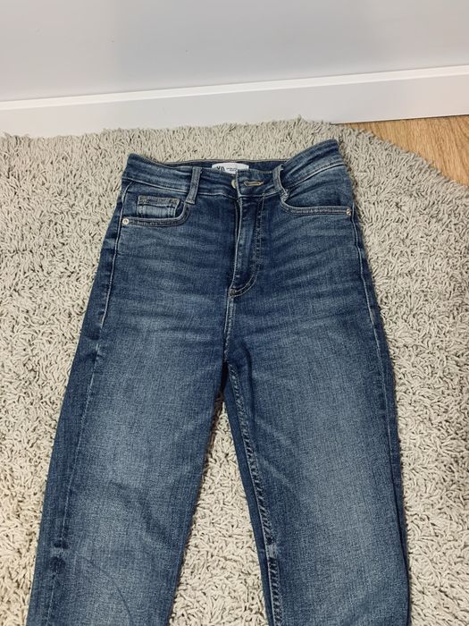Spodnie Zara jeansy rurki wysoki stan 34 xs