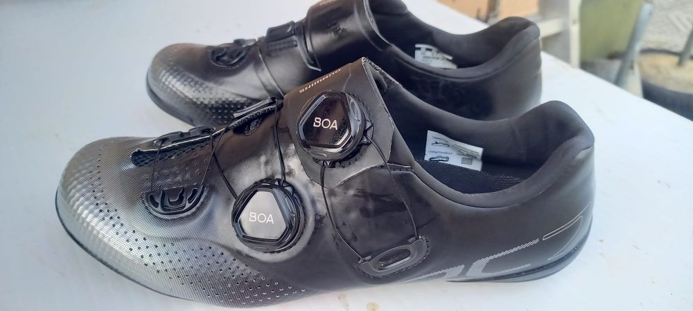 Sapato ciclismo Shimano RC7 preto prateado 40