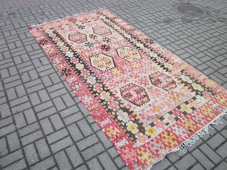 kilim Iran prawdziwy stary kilim ANTYK ręczna praca ..ze szparkam