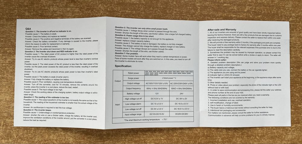 Інвертор Foval 3000W чистий сінус