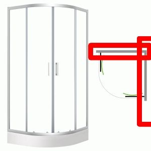 Tylne szyby prysznicowe półokrągłej arkell 85cm