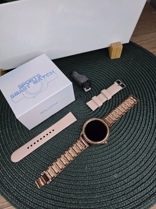 Złoty Smartwatch Damski LIGE 8gen Połączenia Bluetooth 2 paski NOWY