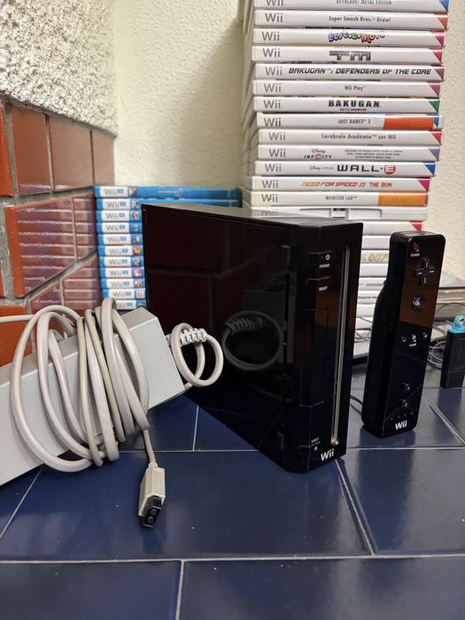 Wii preta desbloqueada com oferta de pen64 gb