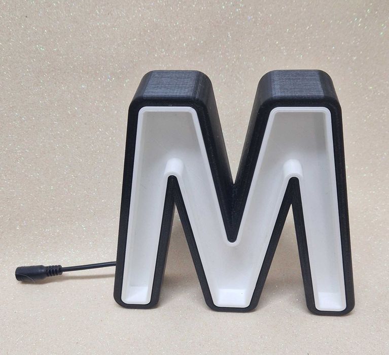 Inicial Iluminada - Impressão 3D