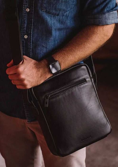 NORDWEG - Bolsa de couro preto para iPad Nômade NW091A