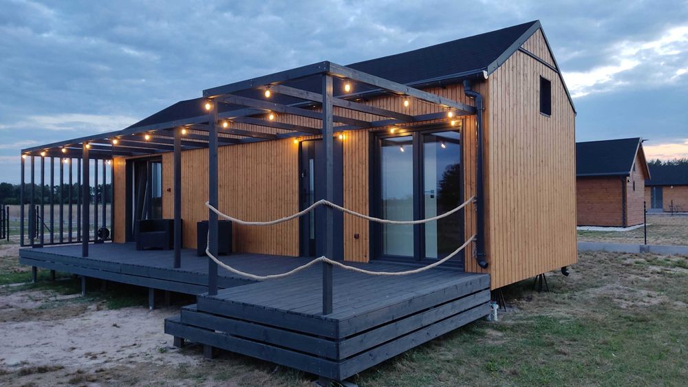 Mobilny domek całoroczny bez pozwolenia na zgłoszenie 35m2 nowy