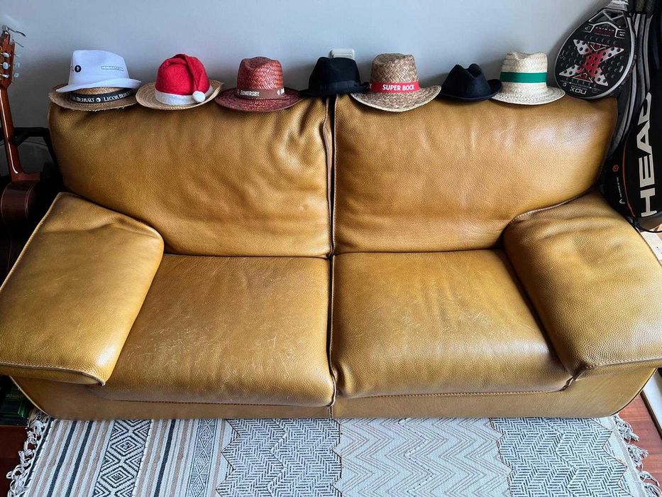 Sofa pele verdadeira 2 pessoas
