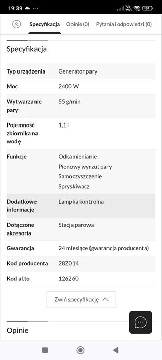 Żelazko zelmer generator pary