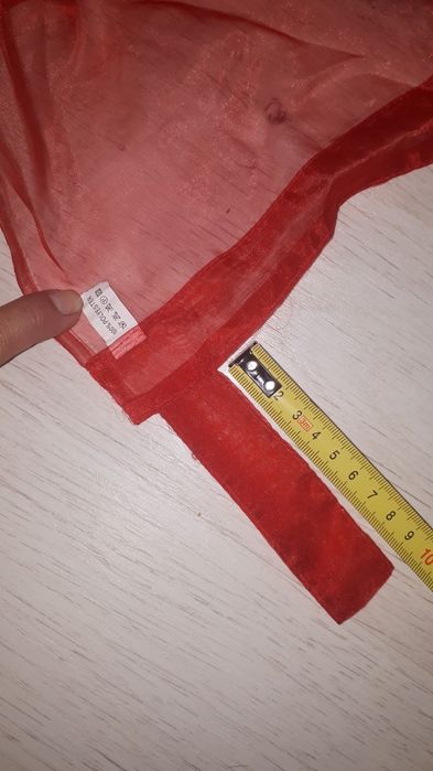 Тюль красная органза