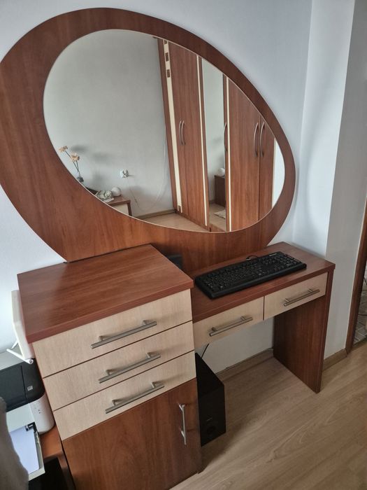 Toaletka sekretarzyk biurko z lustrem jabłoń locarno