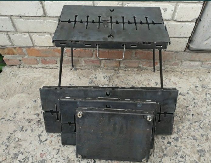 Переносной мангал чемодан 3мм огонёк